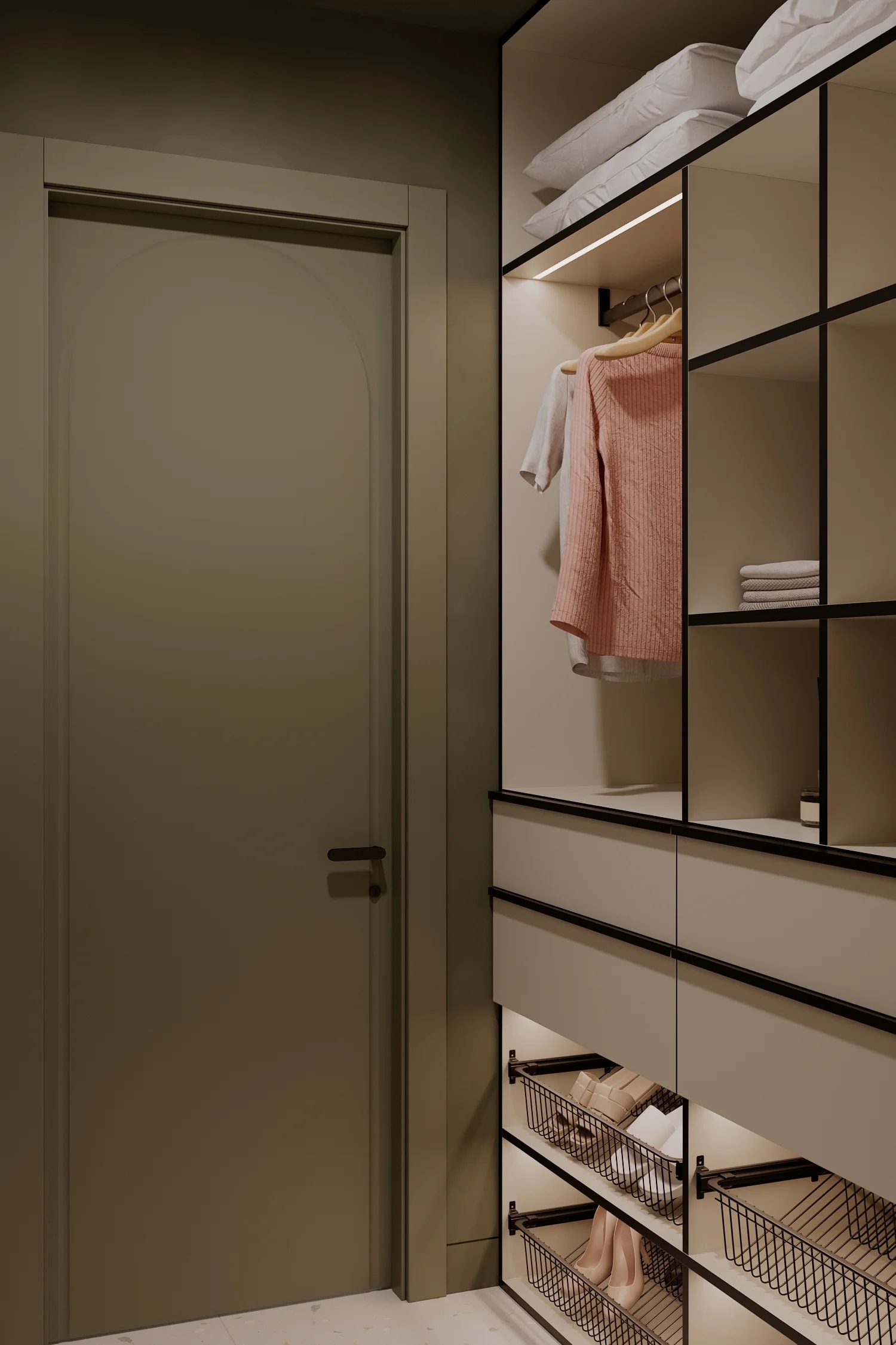 Функциональная и стильная гардеробная