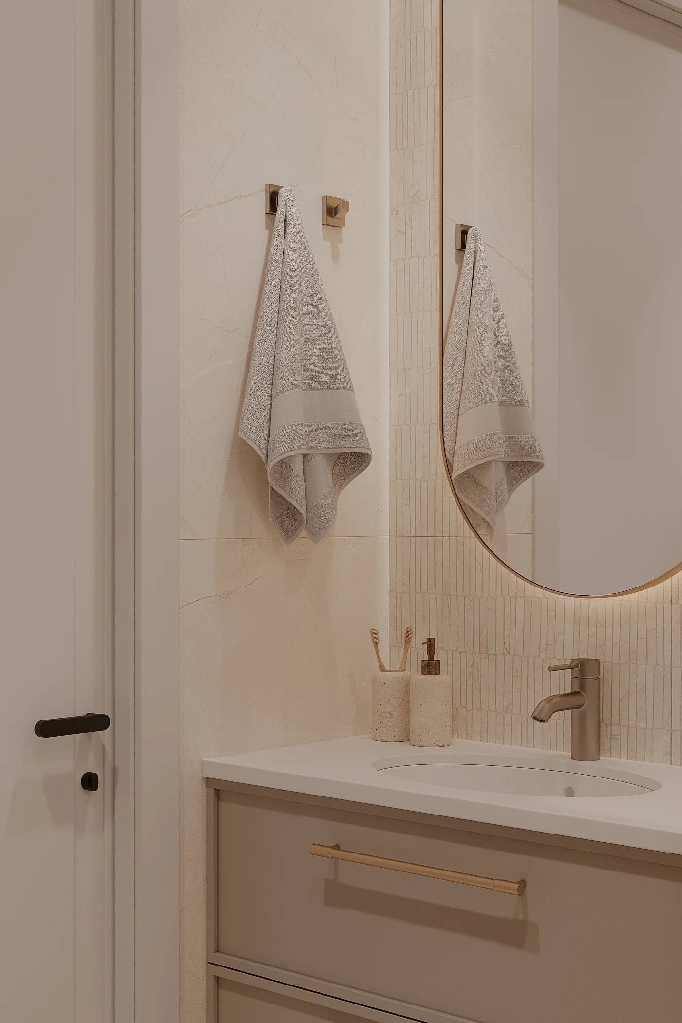 Стильное зеркало в ванную 