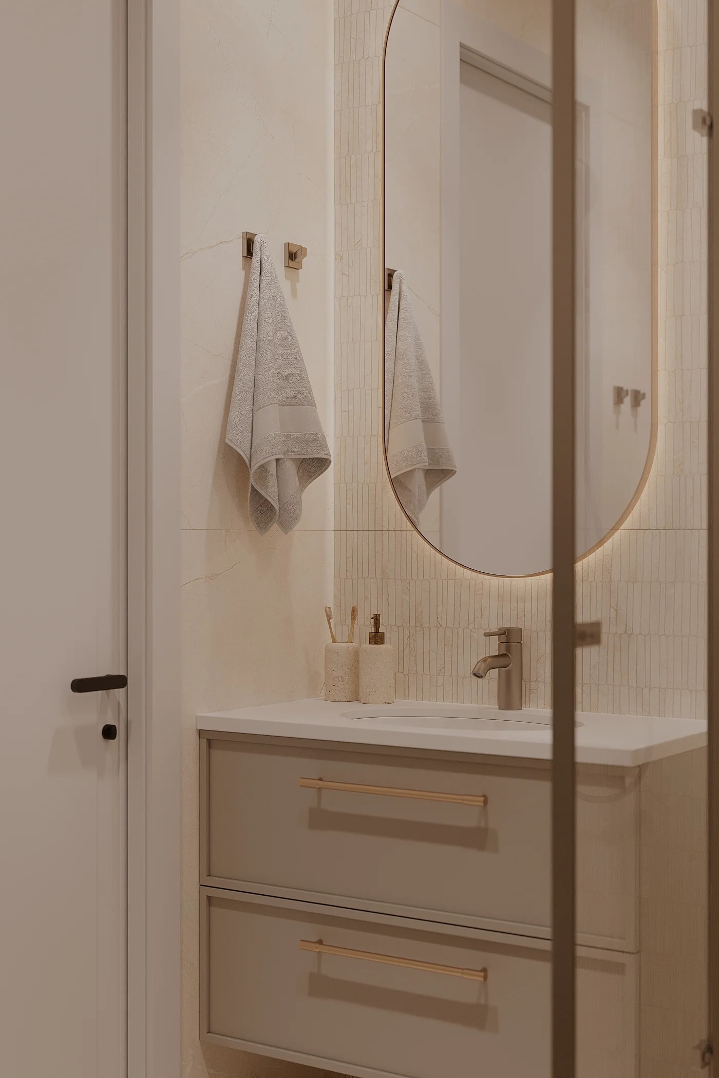 Практичная и стильная ванная комната 