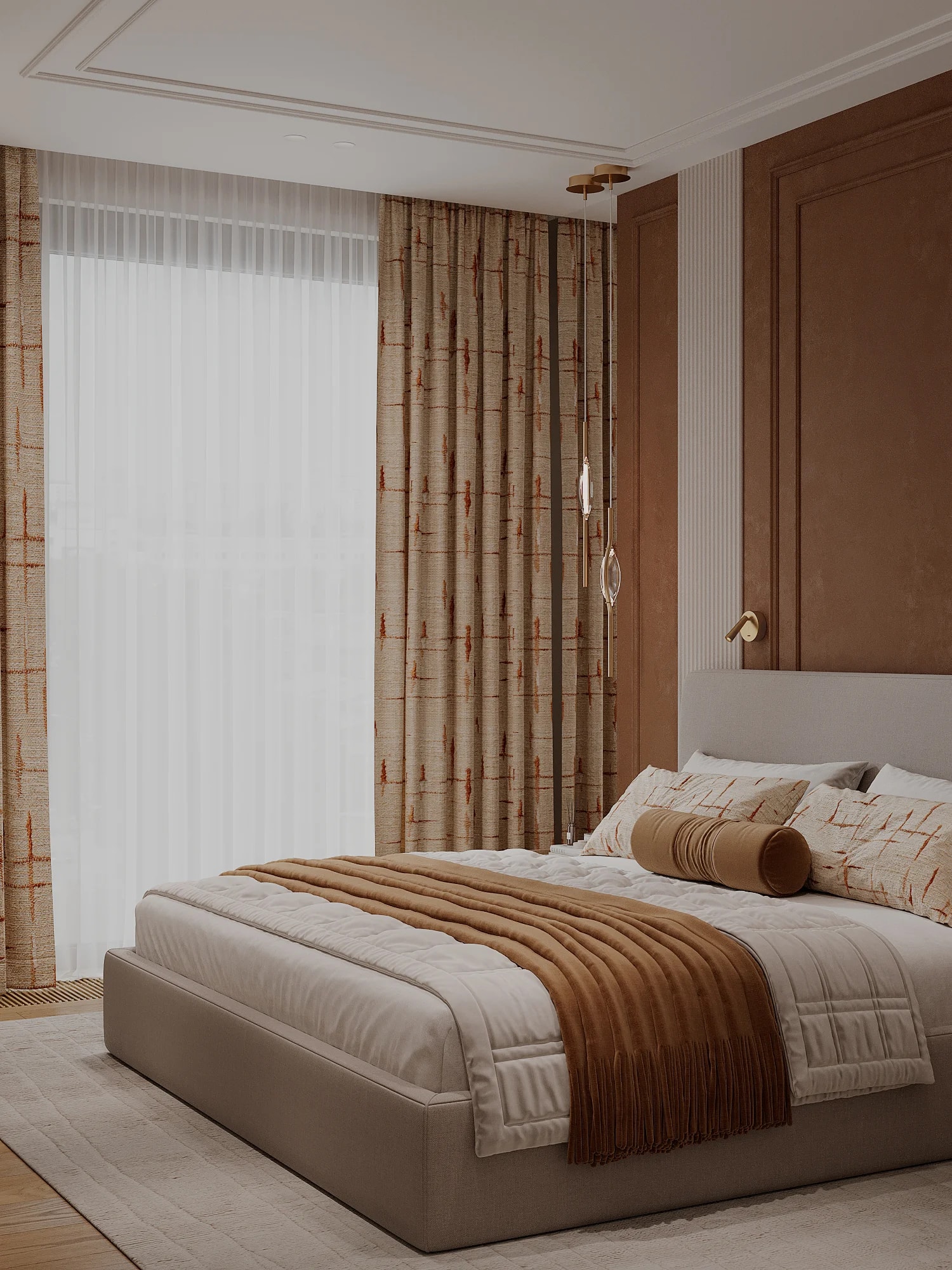 Элегантные шторы для спальни