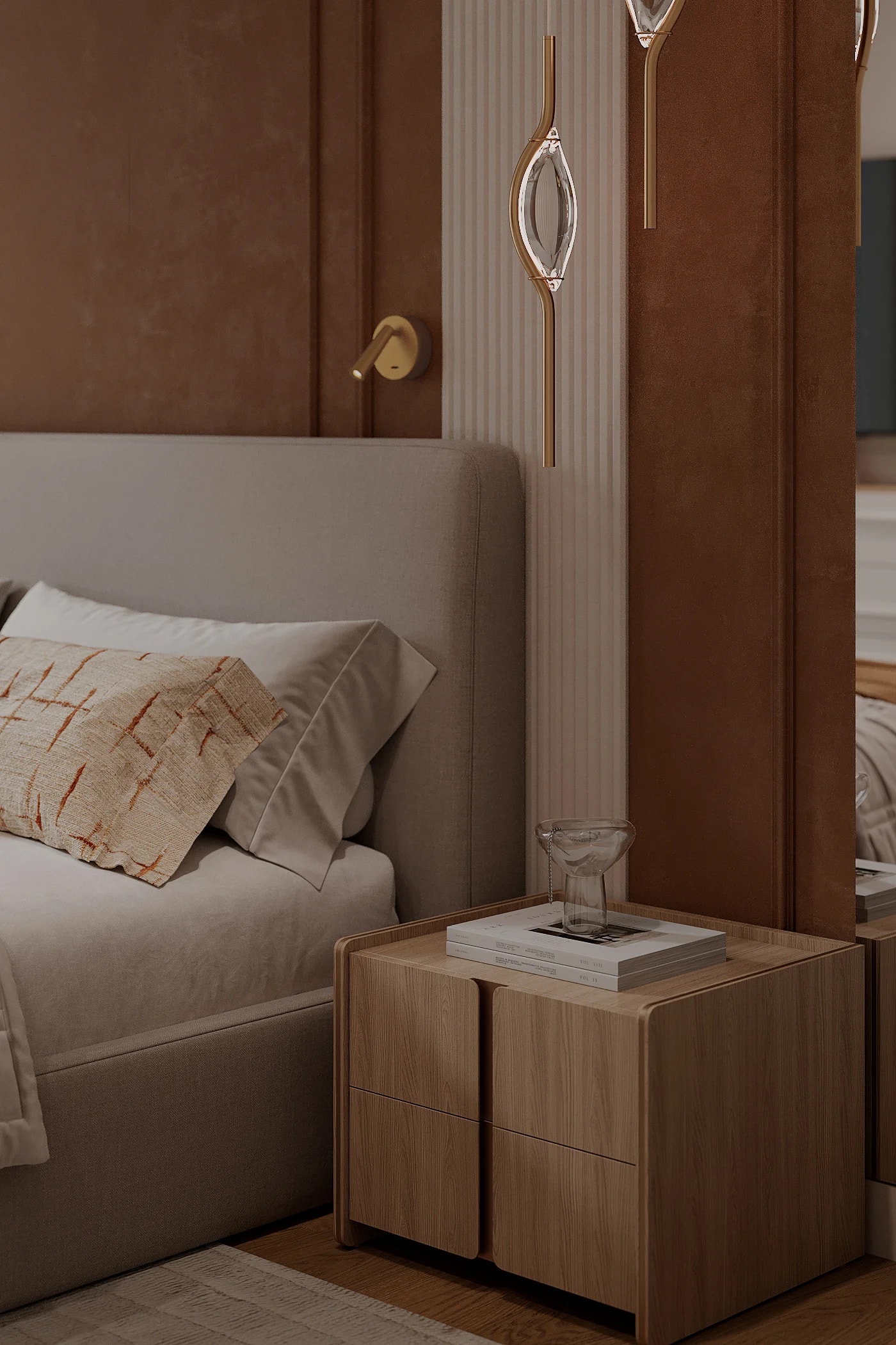 Практичный столик для спальни