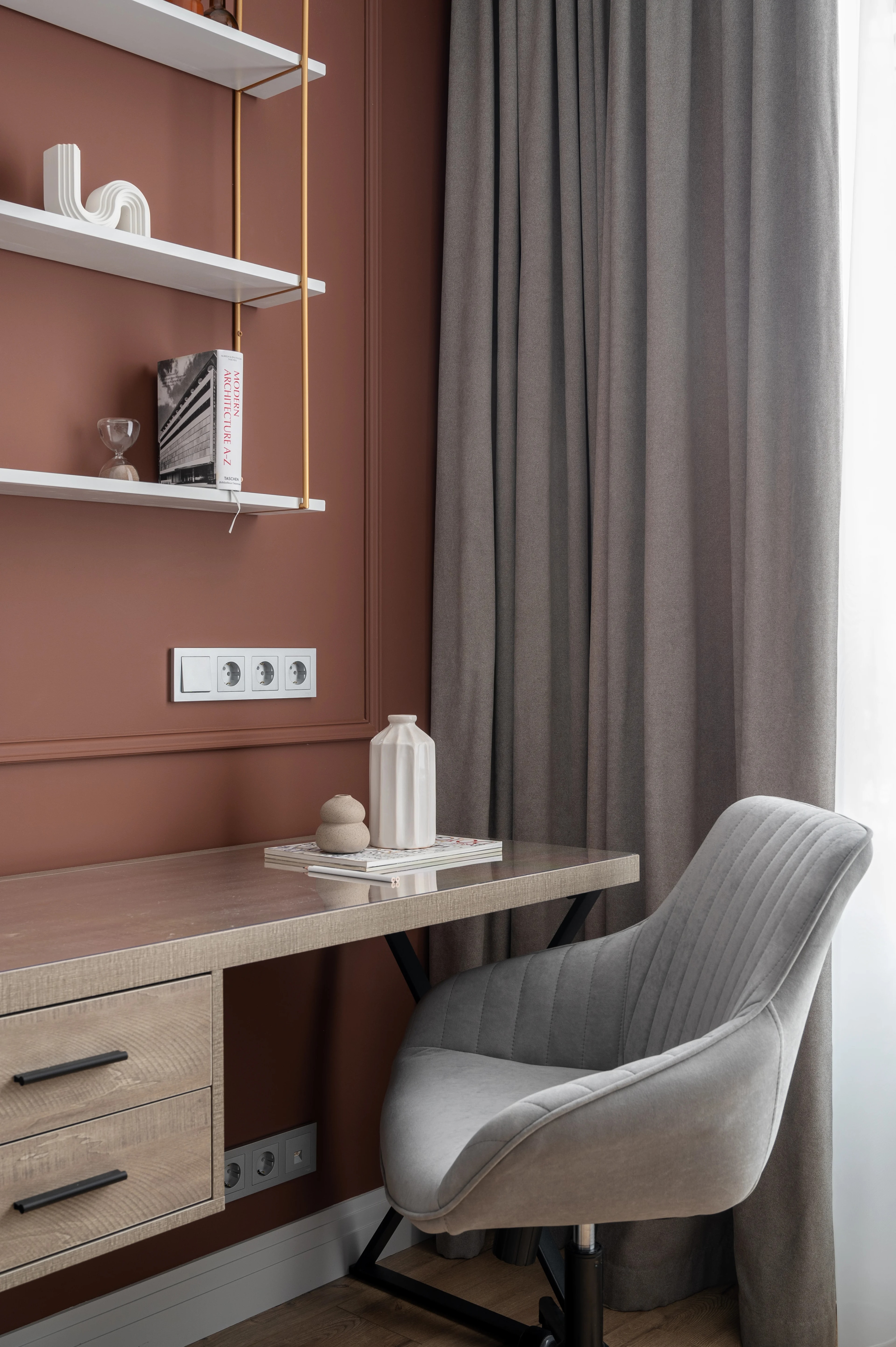 A light and cozy atmosphere — pastel green interior.