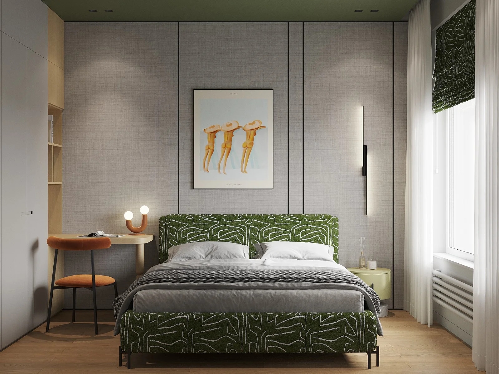 Дизайнерская зона отдыха с акцентными креслами