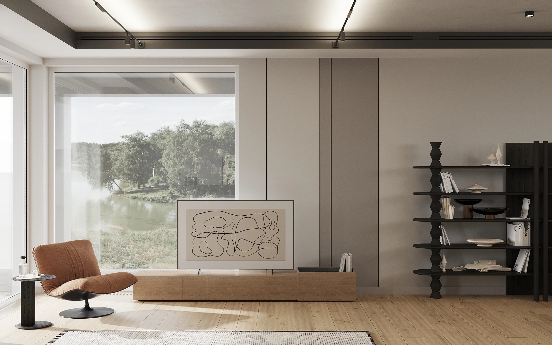 Панорамные окна в кровати