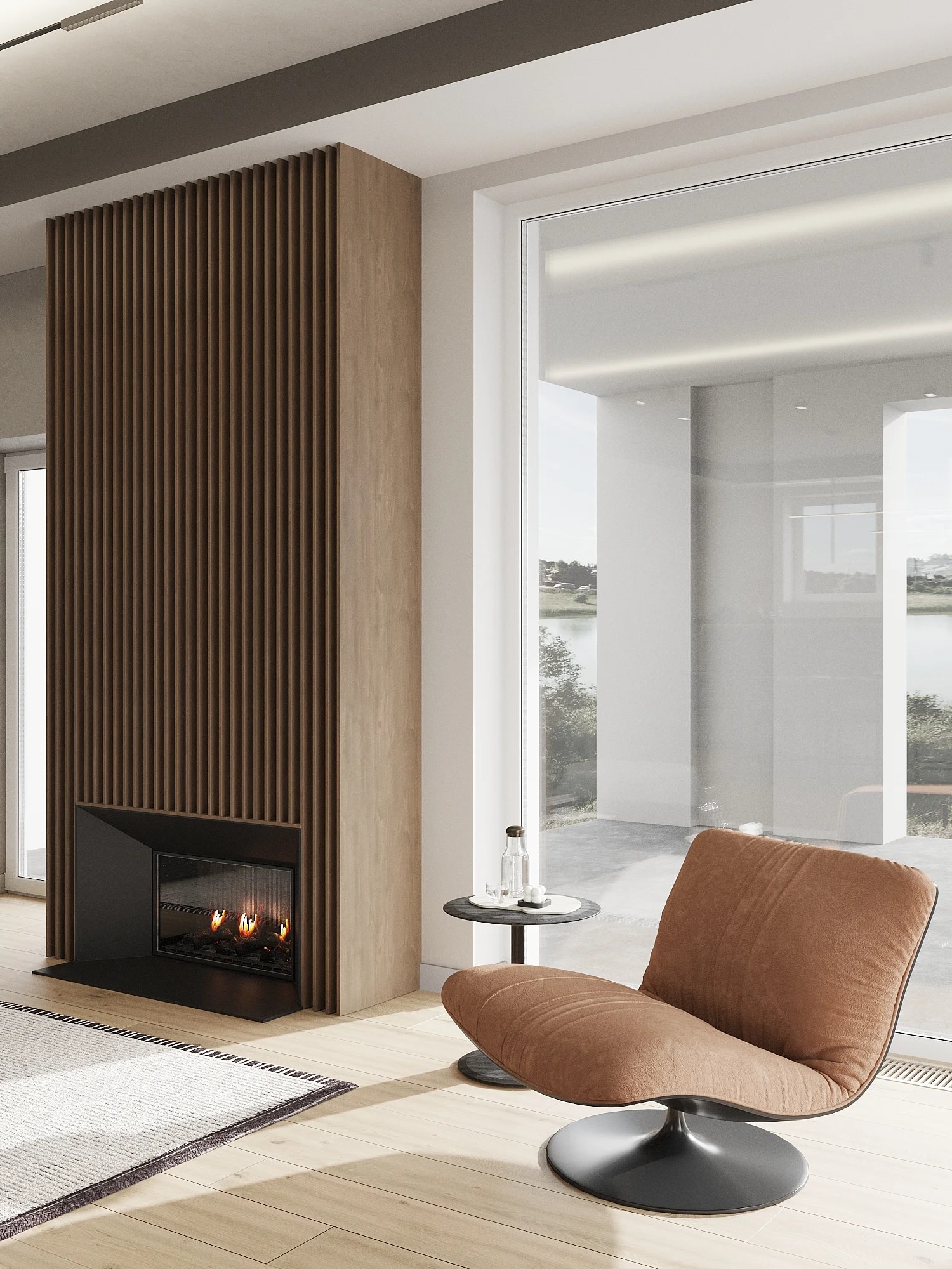 Стильный камин дома